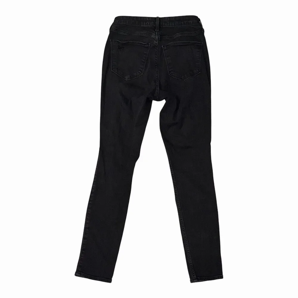 Hollister Jean Legging Womens Junior 9R Black Distressed Curvy High Rise Stretch